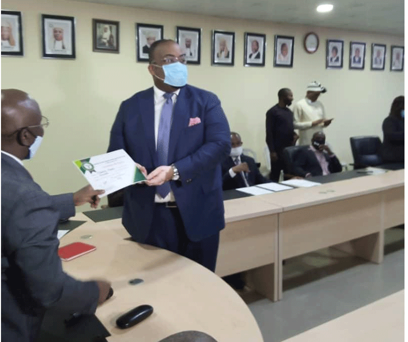 Akpata receives certificate of return