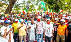 Over 1,000 tricycle, motorcycle operators throng Benin streets, endorse Obaseki for second term