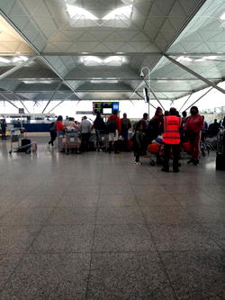 Stranded Nigerians forced to disembark from aircraft in London airport, protest