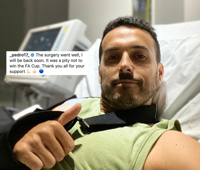 Pedro bids early farewell to Chelsea after surgery