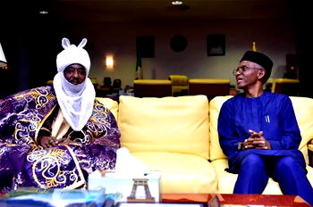 Sanusi visits El-Rufai, thanks him for being a true friend