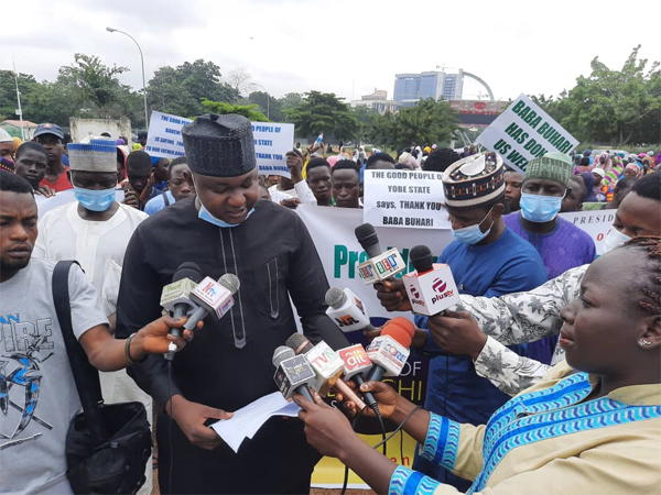 Insecurity: Citizens of Adamawa, Yobe, others hold ‘thank you rally’ to Buhari over return of peace