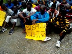 Police recover 3 human skulls, parade 55 suspected cultists in Calabar