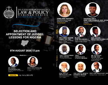 Justice research institute holds its law & policy webinar series August 8