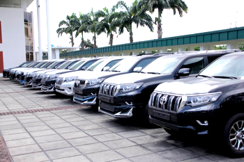 PHOTOS: Wike buys 15 land cruiser prado VX, TXL for Rivers’ Federal Lawmakers