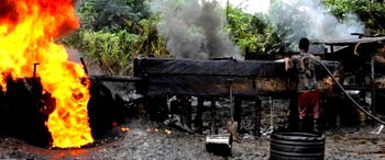 Military destroys illegal refineries, recovers stolen crude