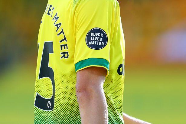 Black Live Matters slogan remains as a sleeve badge on the shirt during the  Premier League match at the Tottenham Hotspur Stadium, London. Picture  date: 23rd June 2020. Picture credit should read
