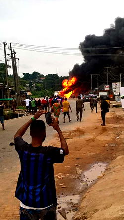 Massive explosion at Ajuwon Iju-Ishaga Road, Lagos