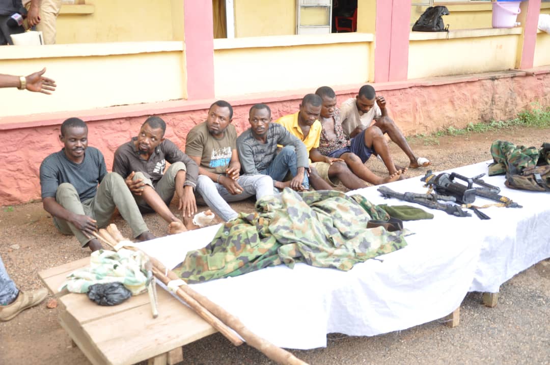 Police arrest 6 suspected armed robbers operating in military camouflage