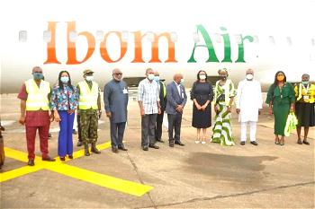Gov Ugwuanyi welcomes Ibom Air to Enugu