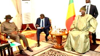 Mali’s designated interim president meets Jonathan on eve of swearing-in