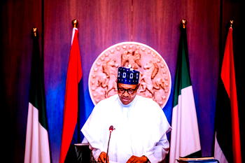 PHOTOS: Buhari presides over FEC meeting, unveils Nigeria at 60 anniversary logo