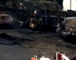 [VIDEO] Anthony Explosion: Another fuel-laden tanker falls same spot at Gbagada Expressway, Lagos