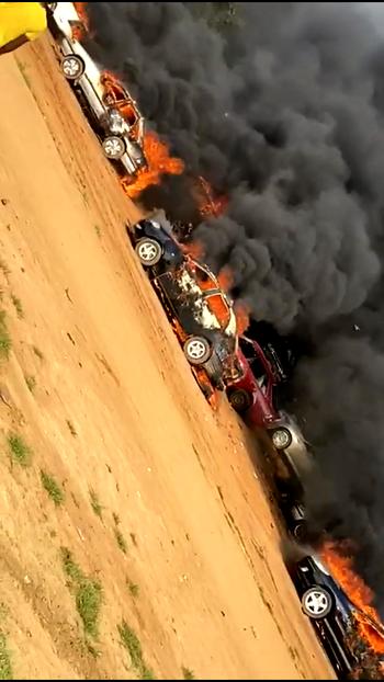 [Updated] #EndSARS: Hoodlums set ablaze over 50 cars in Apo Abuja