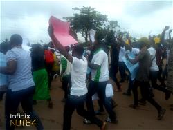 EndSARS protest paralyses human/vehicular traffic in Nsukka