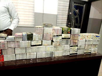 Customs nabbed Dubai-bound passenger with over 5,000 ATM cards concealed in beans sack