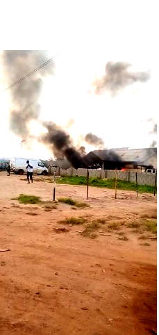 HAPPENING NOW: Atan police station on fire