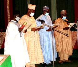 PHOTOS: Buhari inaugurates newly appointed NPC commissioners