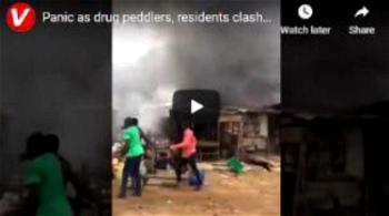 VIDEO: Panic as drug peddlers, residents clash in Lagos