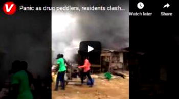 VIDEO: Panic as drug peddlers, residents clash in Lagos