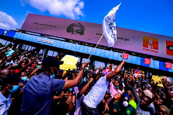 PHOTOS: Lagos governor Sanwo-Olu at #EndSARS protest