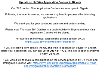 UK reopens visa centres in Nigeria
