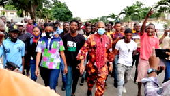 ENDSARS protesters shut down Lagos/Ibadan expressway as Femi Kuti joins