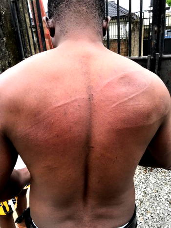 PHOTOS: Ovwian Aladja policemen brutalise Vanguard reporter, damage his car