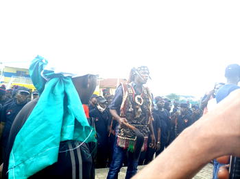 #EndSARS: Osun hunters join protest