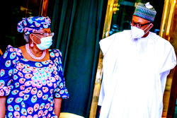 PHOTOS: Buhari receives in audience Former Finance Minister Ngozi Okonjo-Iweala