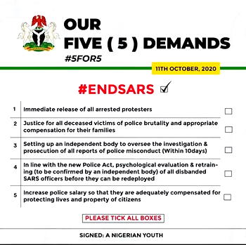 Breaking: Presidential panel on ENDSARS okays protesters demand