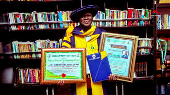 Stephen Akintayo gets triple honour, bags doctorate