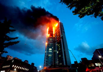 Dozens injured as 33-storey building in South Korea goes up in flames