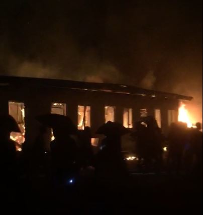 Breaking: Hoodlums set warehouse ablaze, cart away palliatives in Cross River