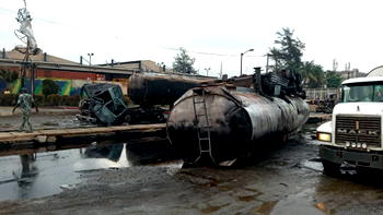 Many injured, 10 vehicles razed as tanker explodes in Lagos