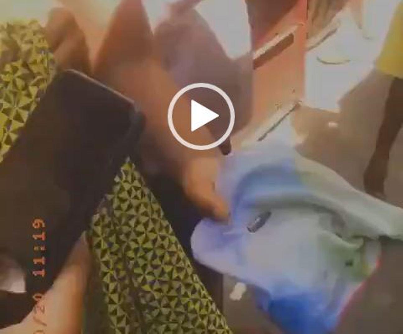 VIDEO: Woman escapes stray bullet by whisker in her house at Ajegunle