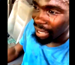 [VIDEO] Man in tears after thugs destroyed his car during Abuja #EndSARS protest