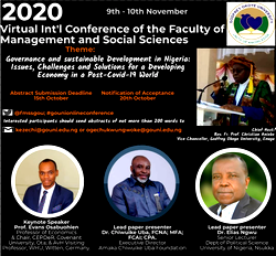 Godfrey Okoye University FMSS hosts International Virtual conference