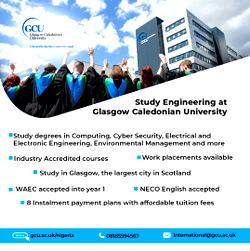 Glasgow Caledonian University Offers Nigerians With Waec Certificate Direct Entry To Study Engineering And IT Programmes