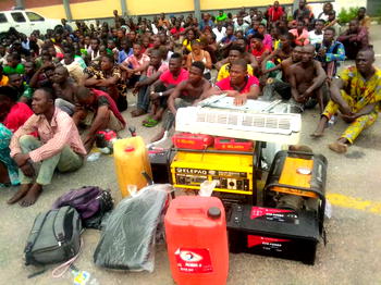 Police raid Lagos black spots, arrest 720 suspects 