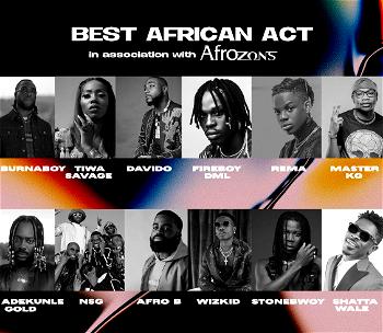 Tiwa Savage, Burna Boy, others make MOBO list as Afrozons partners African Act category