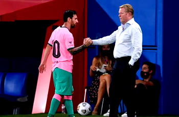 Koeman denies having trouble managing Messi