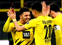 Sancho fires Dortmund into German Cup semi-finals