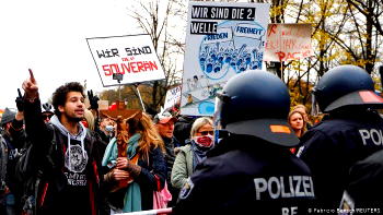 Hundreds protest against coronavirus restrictions in Germany
