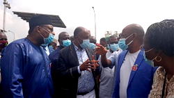 Port congestion: Amaechi, Hadiza, others inspect Tin Can
