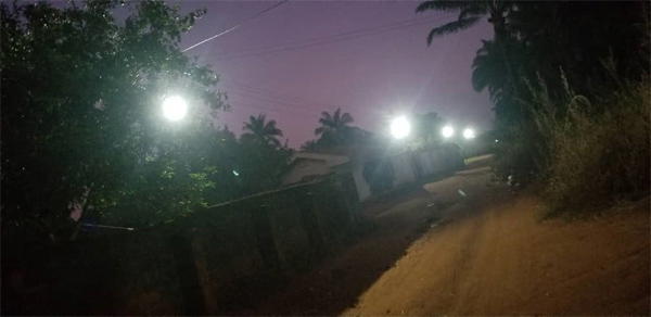 Aji indigenes rejoice as businessman powers community with solar lights