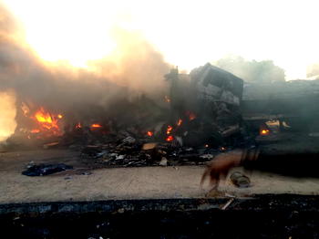 Three feared dead as three trucks explode in Ondo crash
