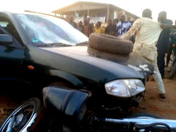 Mob apprehends hit-and-run driver after hitting four motorcyclists in Osun