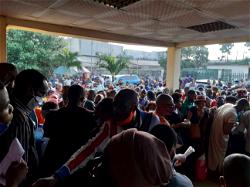 NIN: Mammoth crowd storms NIMC office at Alausa over fear of SIM apocalypse