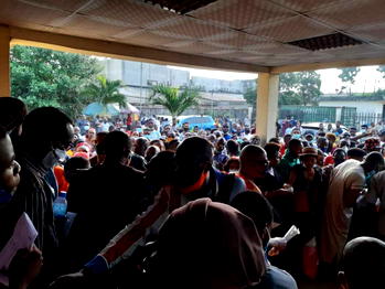 NIN: Mammoth crowd storms NIMC office at Alausa over fear of SIM apocalypse